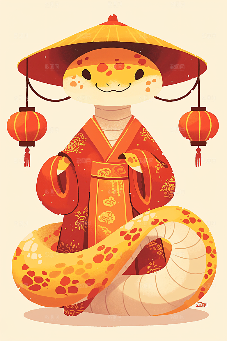 新年生肖蛇二十四生肖高清素材