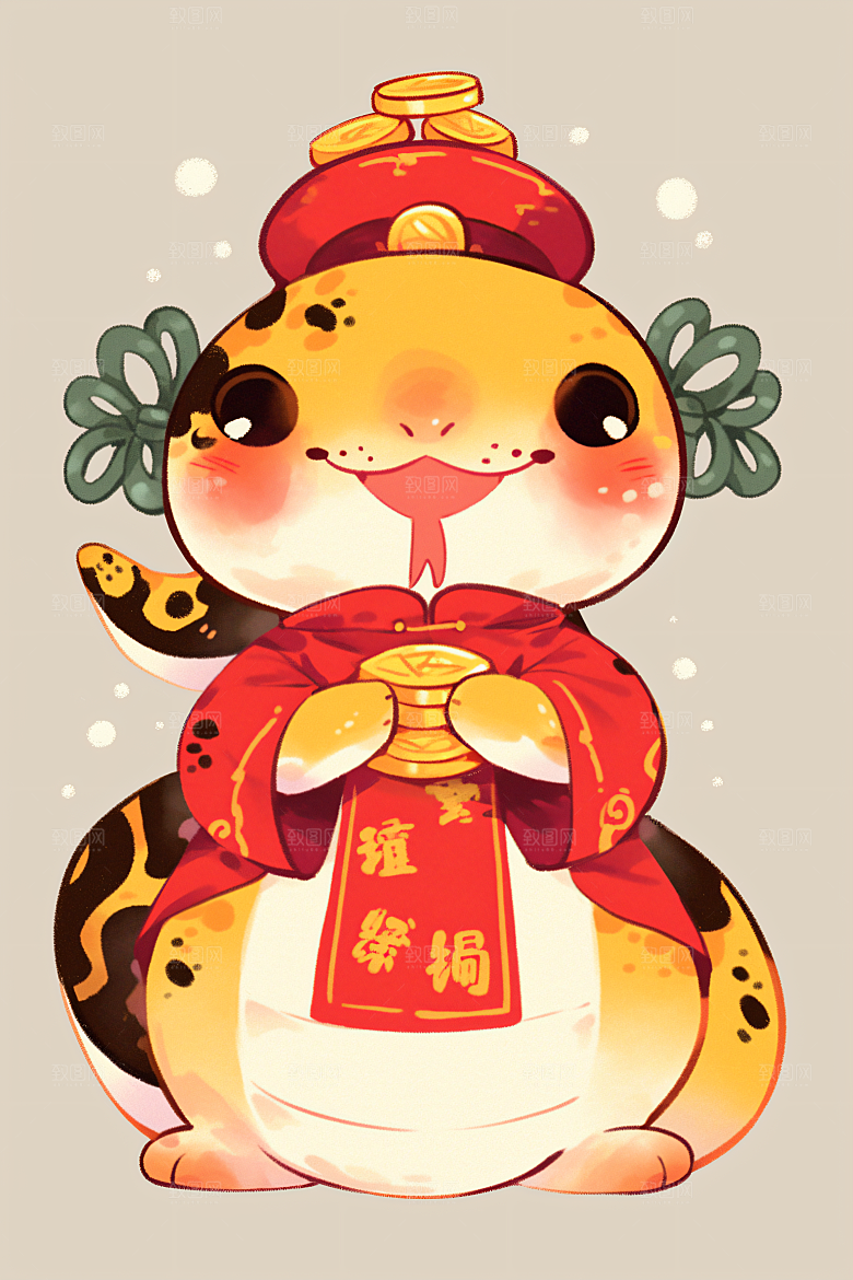 新年生肖蛇高清吉祥如意素材