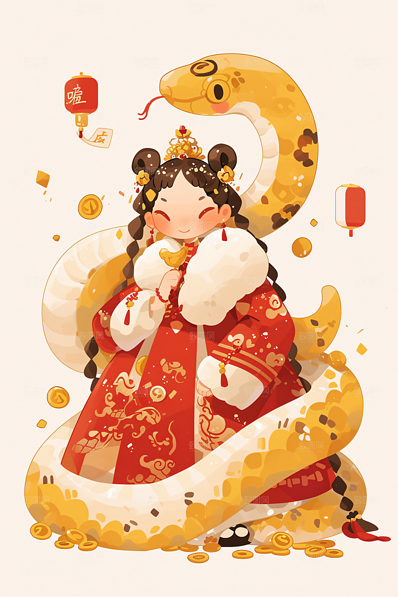 新年生肖蛇过年高清素材