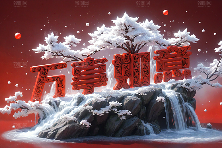 新年祝福喜庆高清艺术字