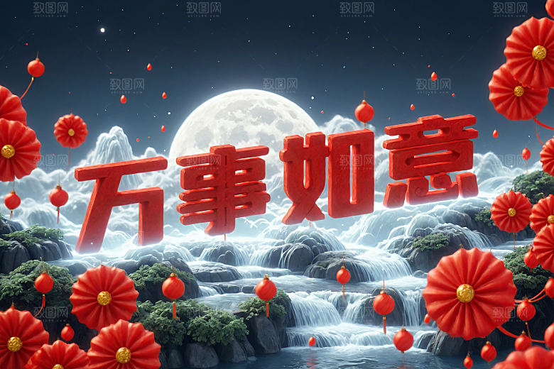 新年祝福高清喜庆艺术字