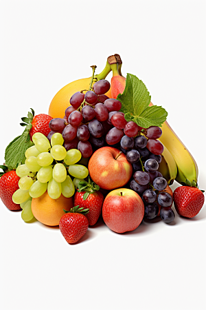 新鲜水果补充维C美食摄影图