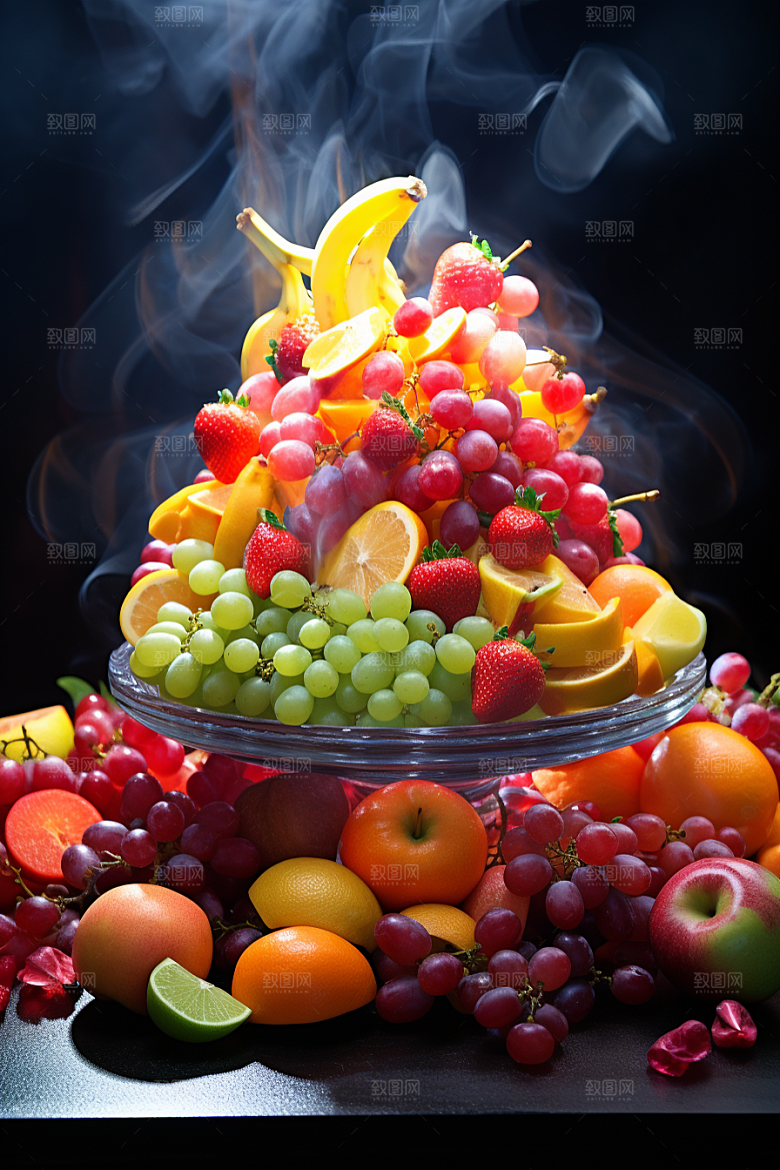 新鲜水果美食补充维C摄影图