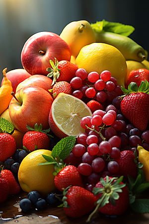新鲜水果美食鲜果摄影图