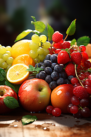 新鲜水果鲜果美食摄影图