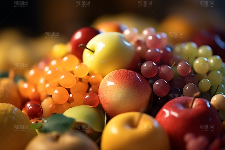 新鲜水果美食果品摄影图