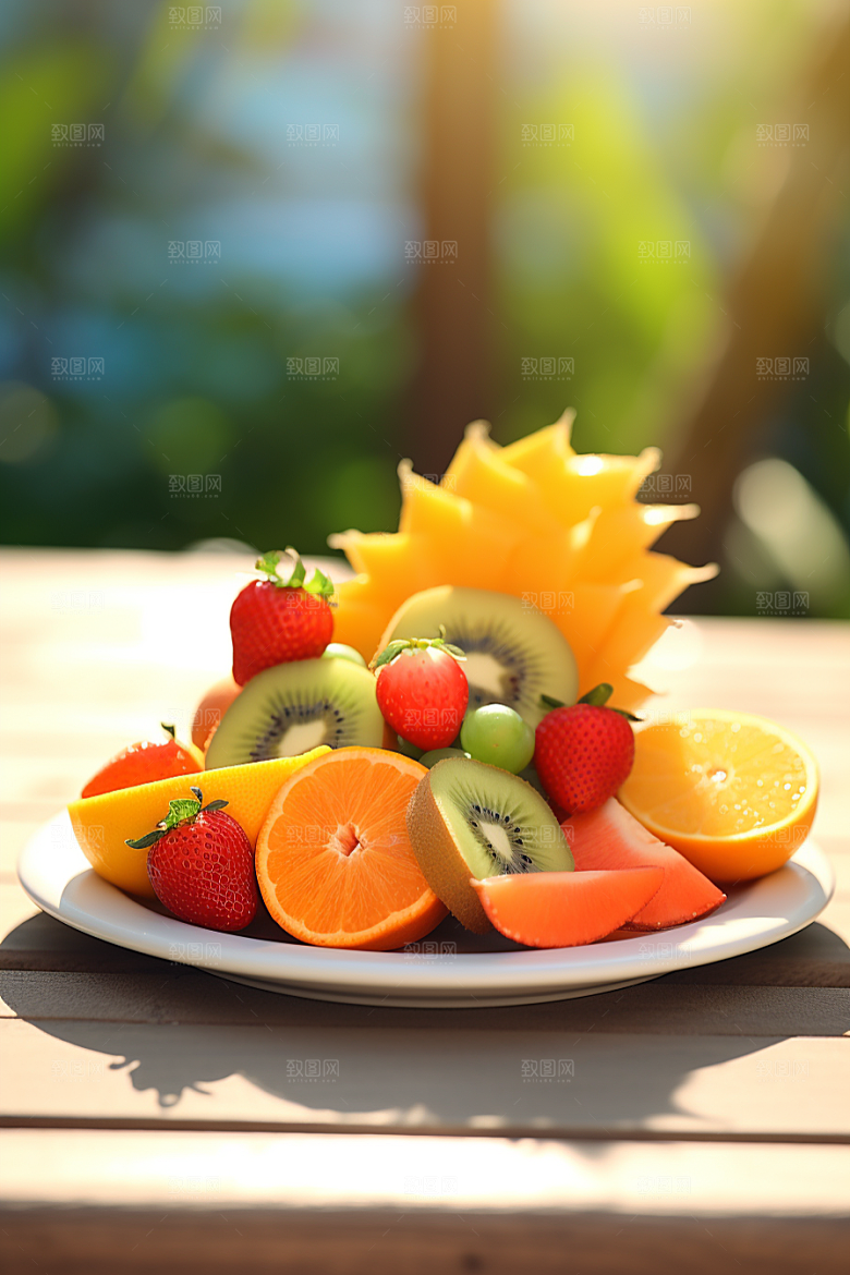 新鲜水果鲜果美食摄影图