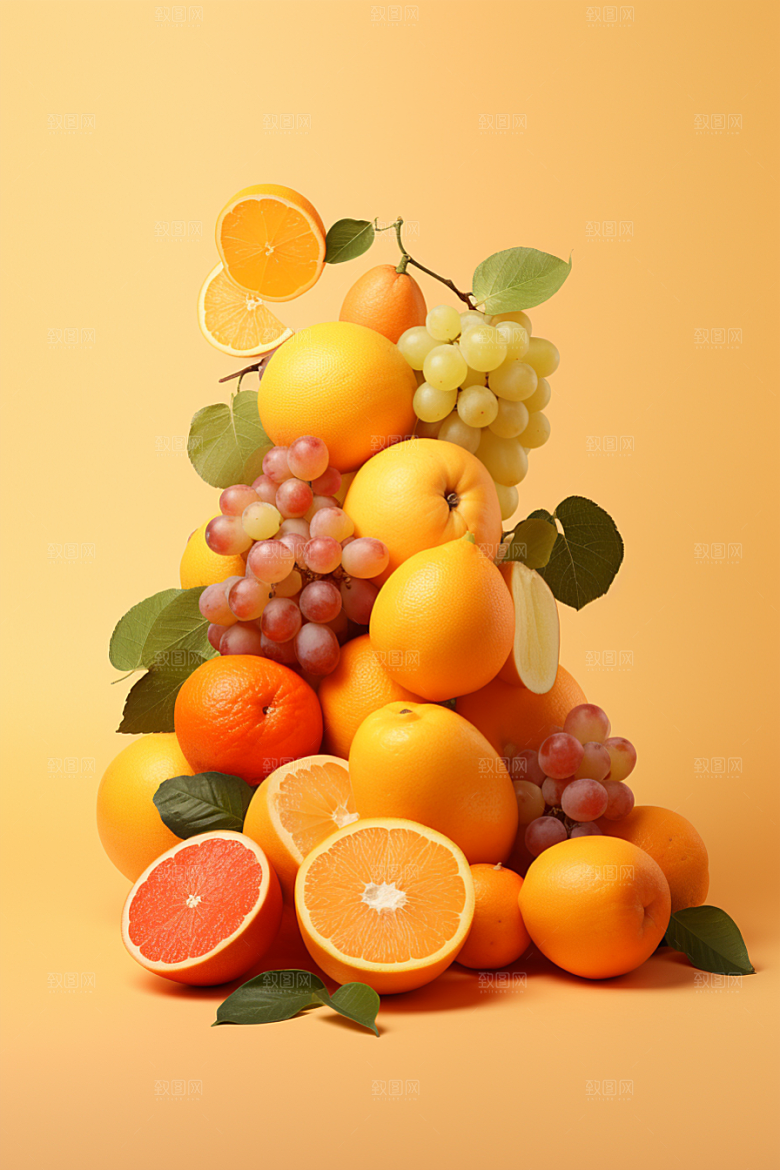 新鲜水果高清果品摄影图
