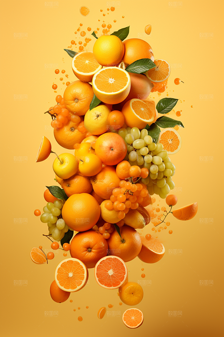 新鲜水果缤纷鲜果摄影图