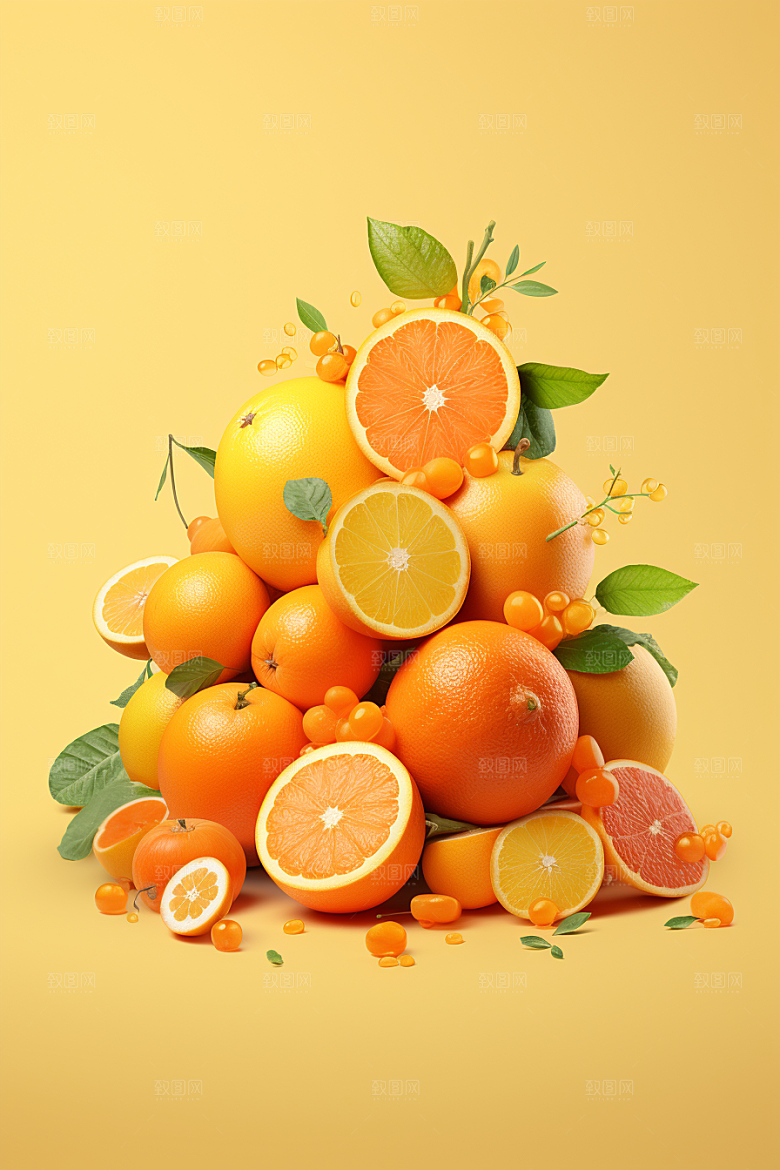 新鲜水果缤纷鲜果摄影图