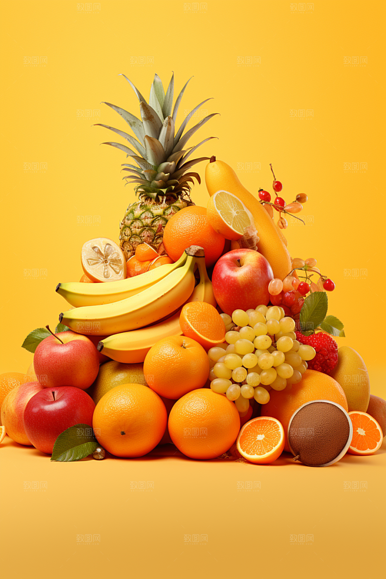 新鲜水果鲜果缤纷摄影图