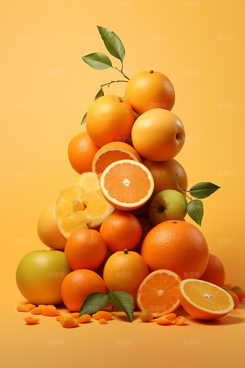 新鲜水果美食缤纷摄影图