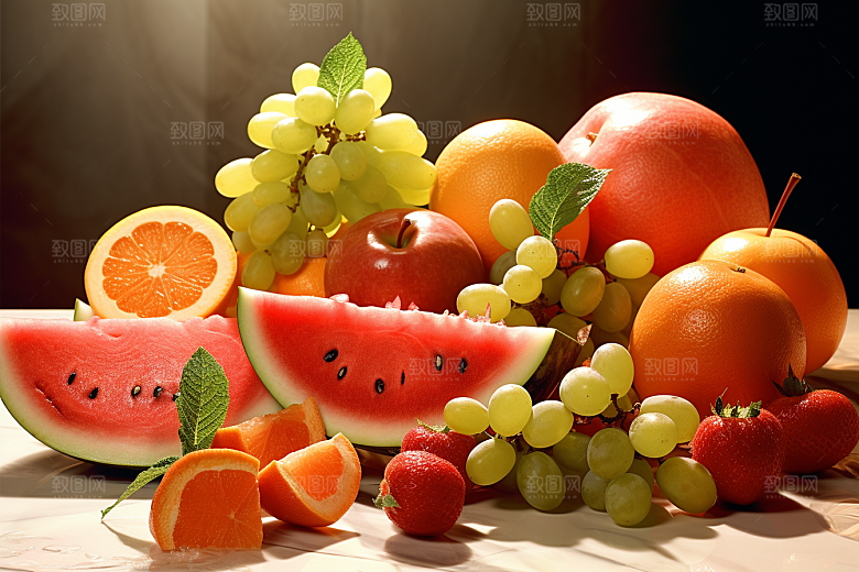 新鲜水果高清美食摄影图