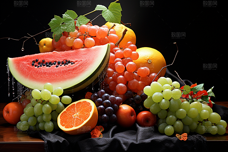 新鲜水果美食鲜果摄影图