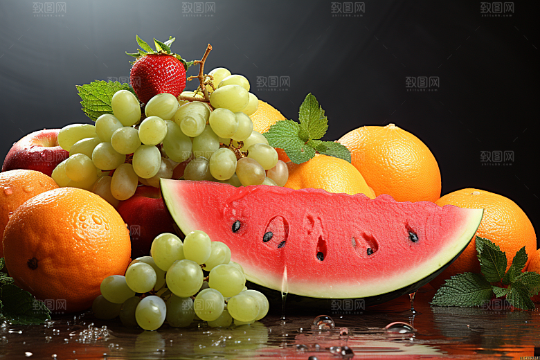 新鲜水果美食美味摄影图