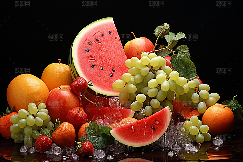 新鲜水果美味果蔬摄影图