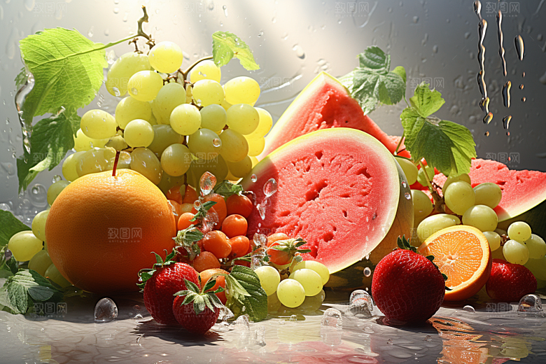 新鲜水果美食鲜果摄影图