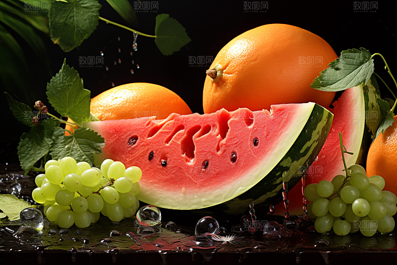新鲜水果高清果蔬摄影图