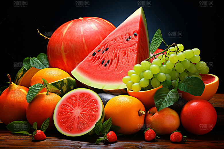 新鲜水果高清美味摄影图