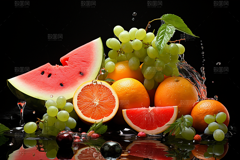 新鲜水果缤纷果蔬摄影图