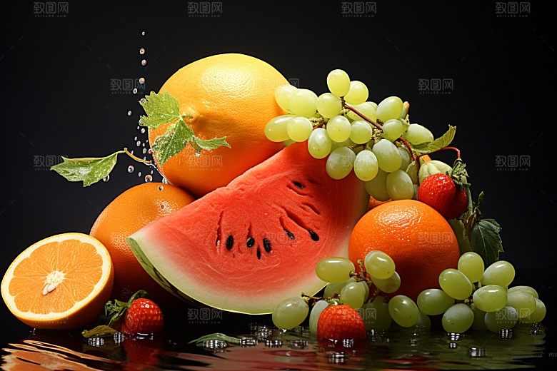 新鲜水果高清果蔬摄影图
