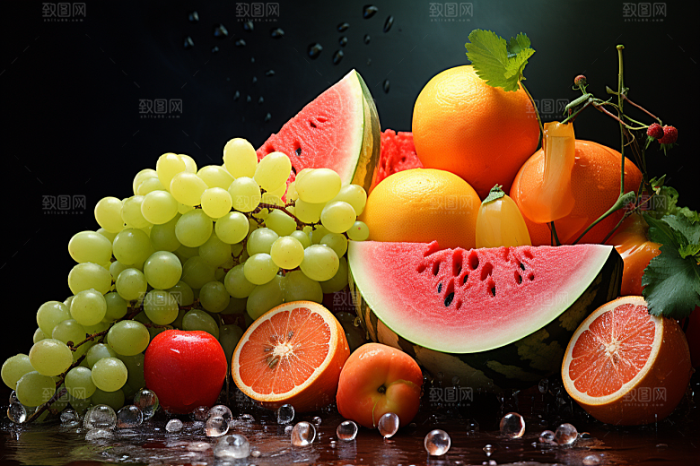 新鲜水果高清鲜果摄影图
