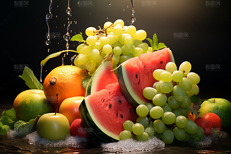 新鲜水果美食果品摄影图