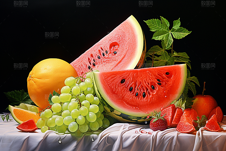 新鲜水果高清果蔬摄影图