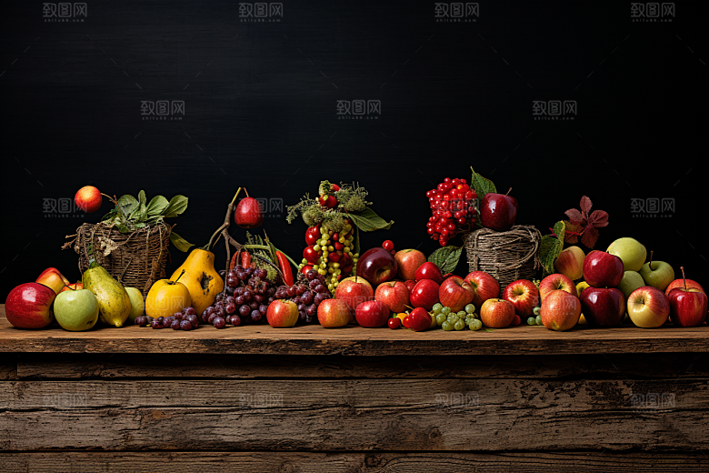 新鲜水果鲜果缤纷摄影图