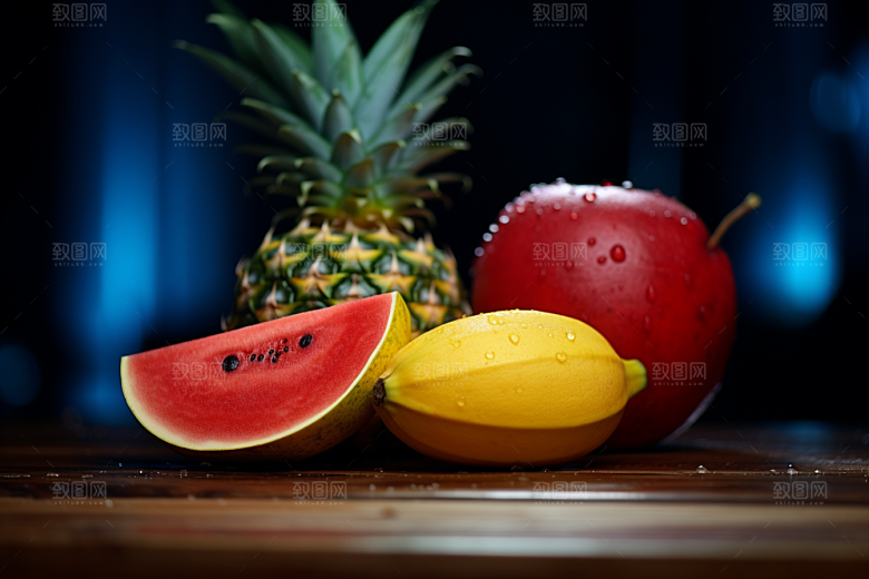 新鲜水果果蔬补充维C摄影图