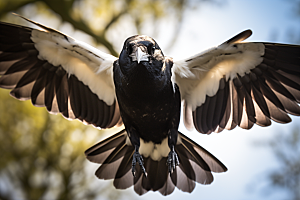 喜鹊鸟类自然摄影图