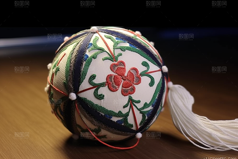 绣球手工艺传统文化摄影图