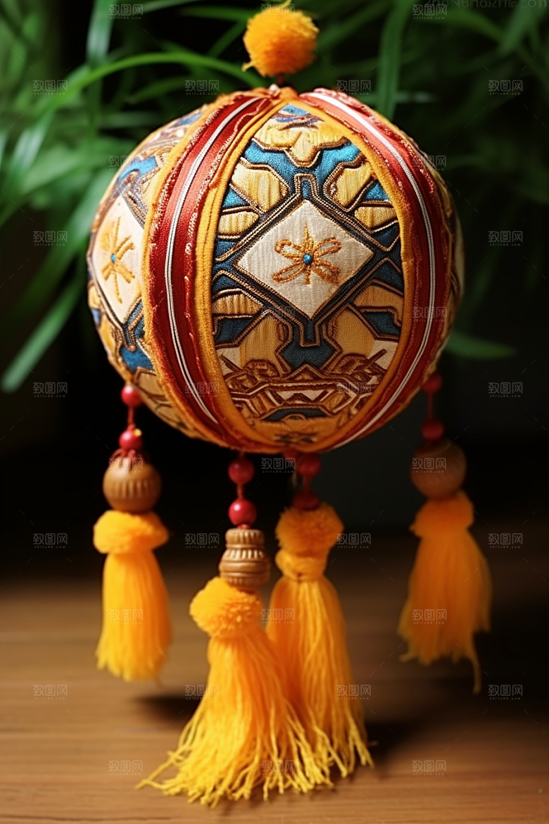 绣球手工艺荷包摄影图
