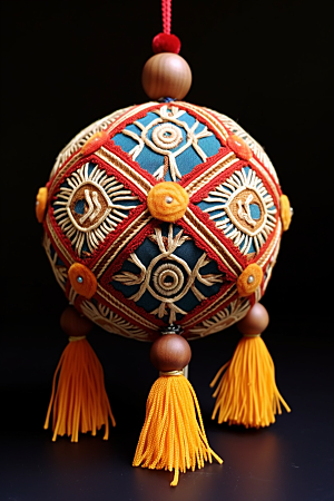 绣球挂饰中国风摄影图
