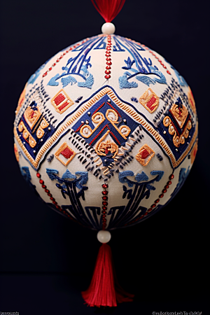 绣球荷包传统文化摄影图
