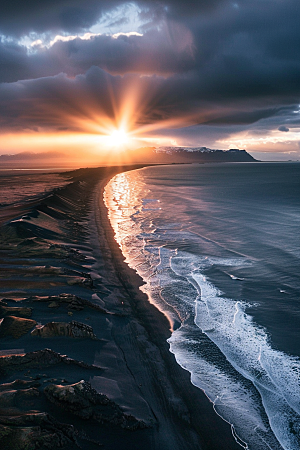 落日风光夕阳美景素材