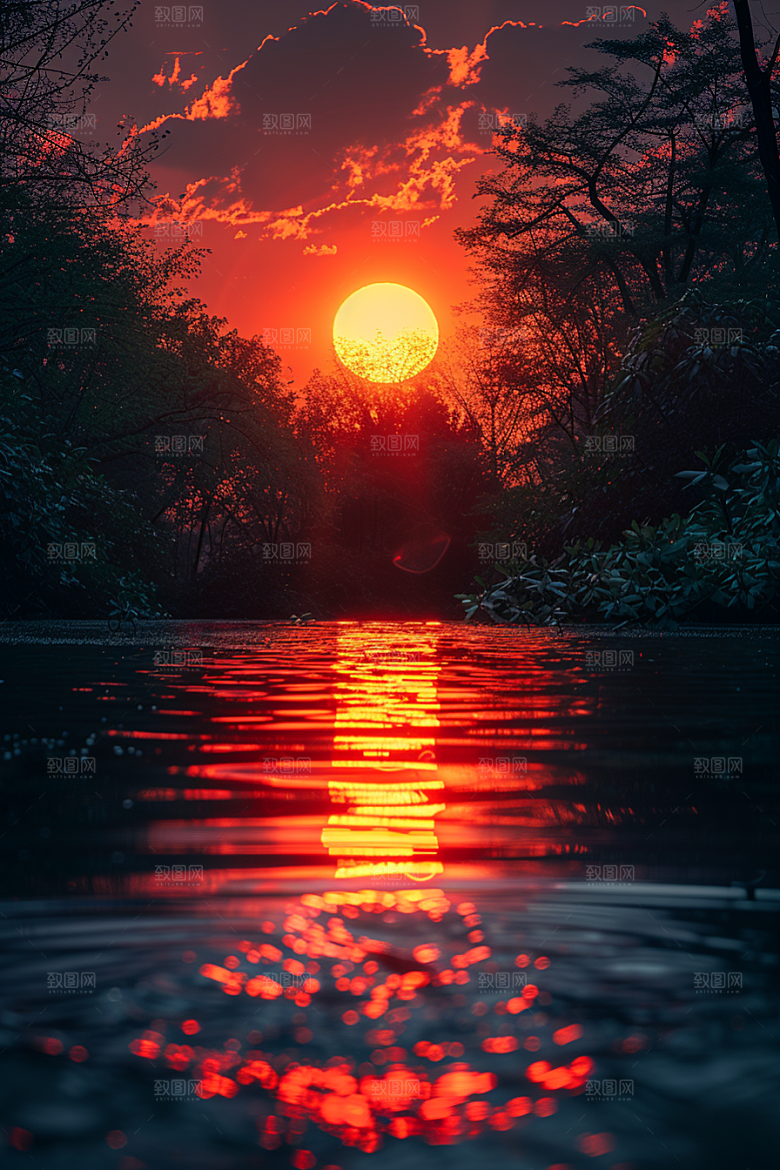 落日风光晚霞夕阳素材