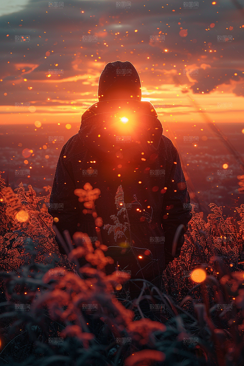 落日风光夕阳户外素材