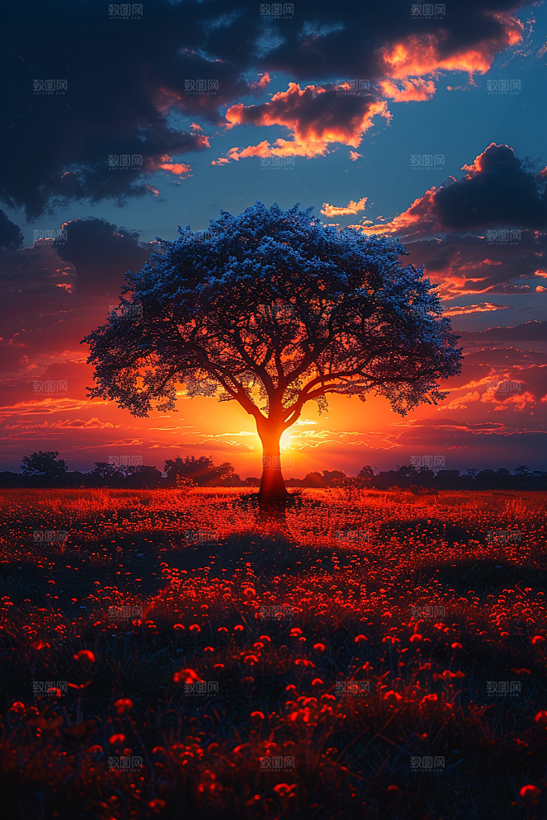 落日风光景色夕阳素材