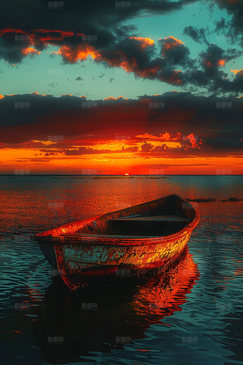 落日风光夕阳景色素材