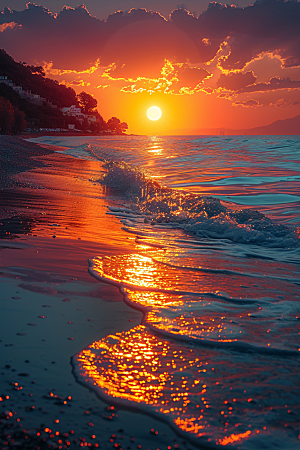 落日风光夕阳美景素材
