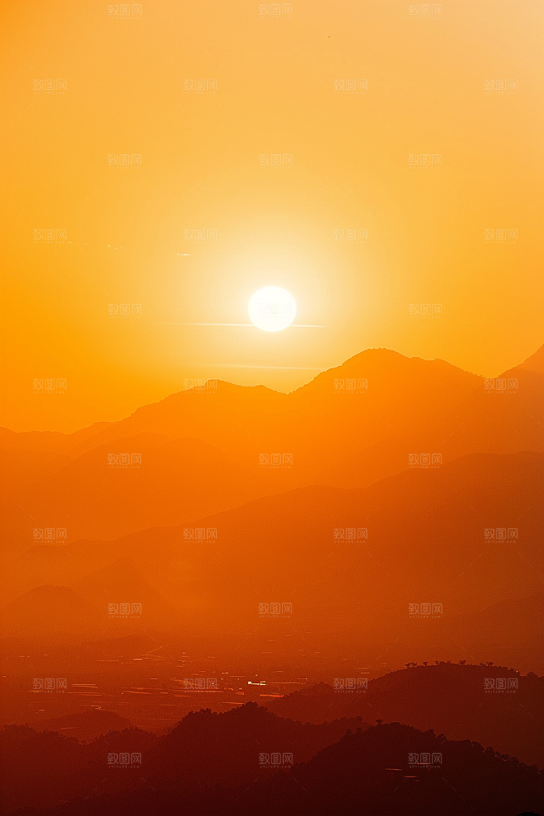 落日风光美景余晖素材