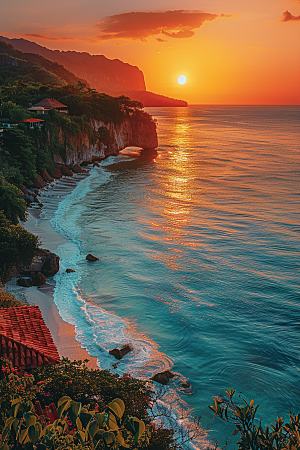 落日风光风景夕阳素材