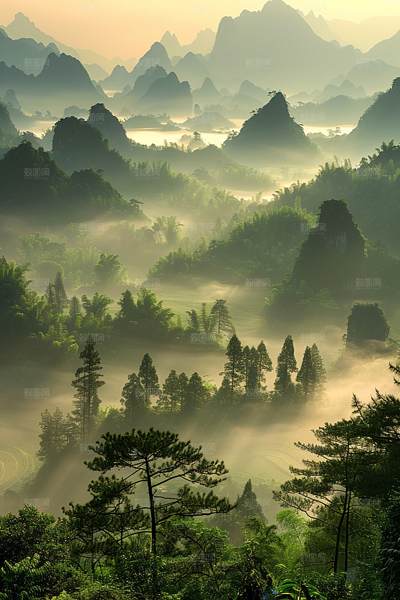 落日风光风景余晖素材