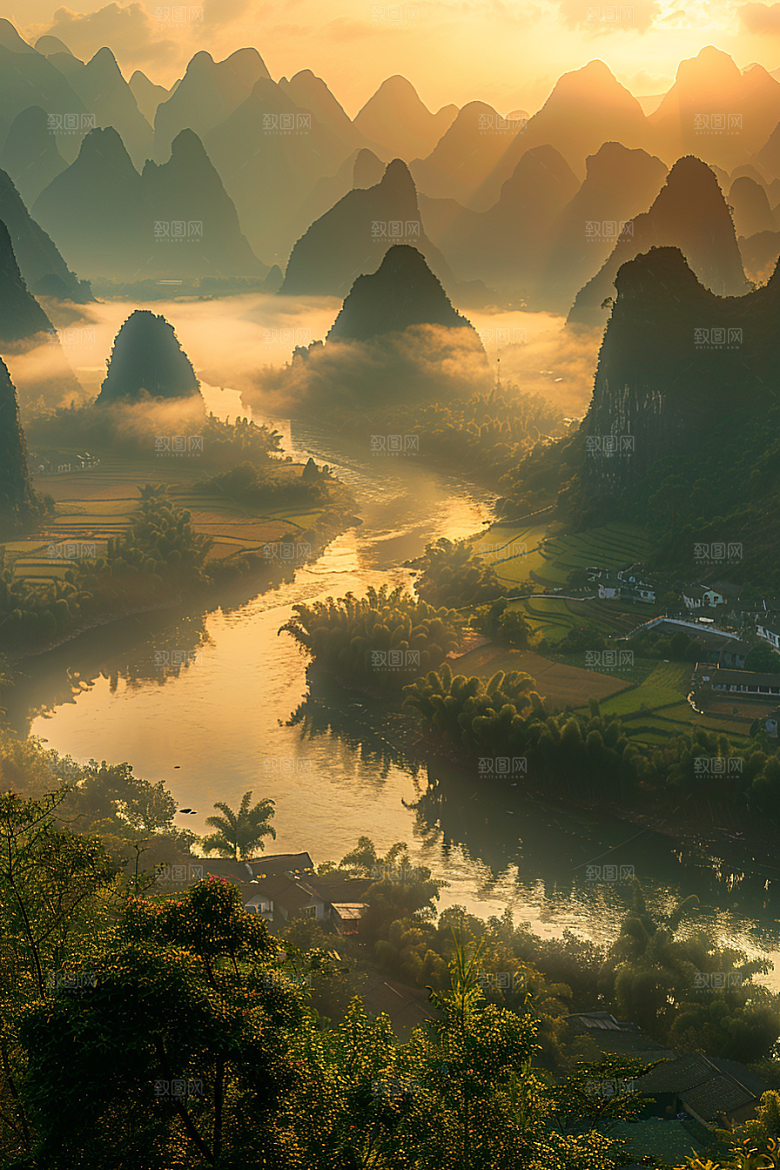 落日风光夕阳美景素材