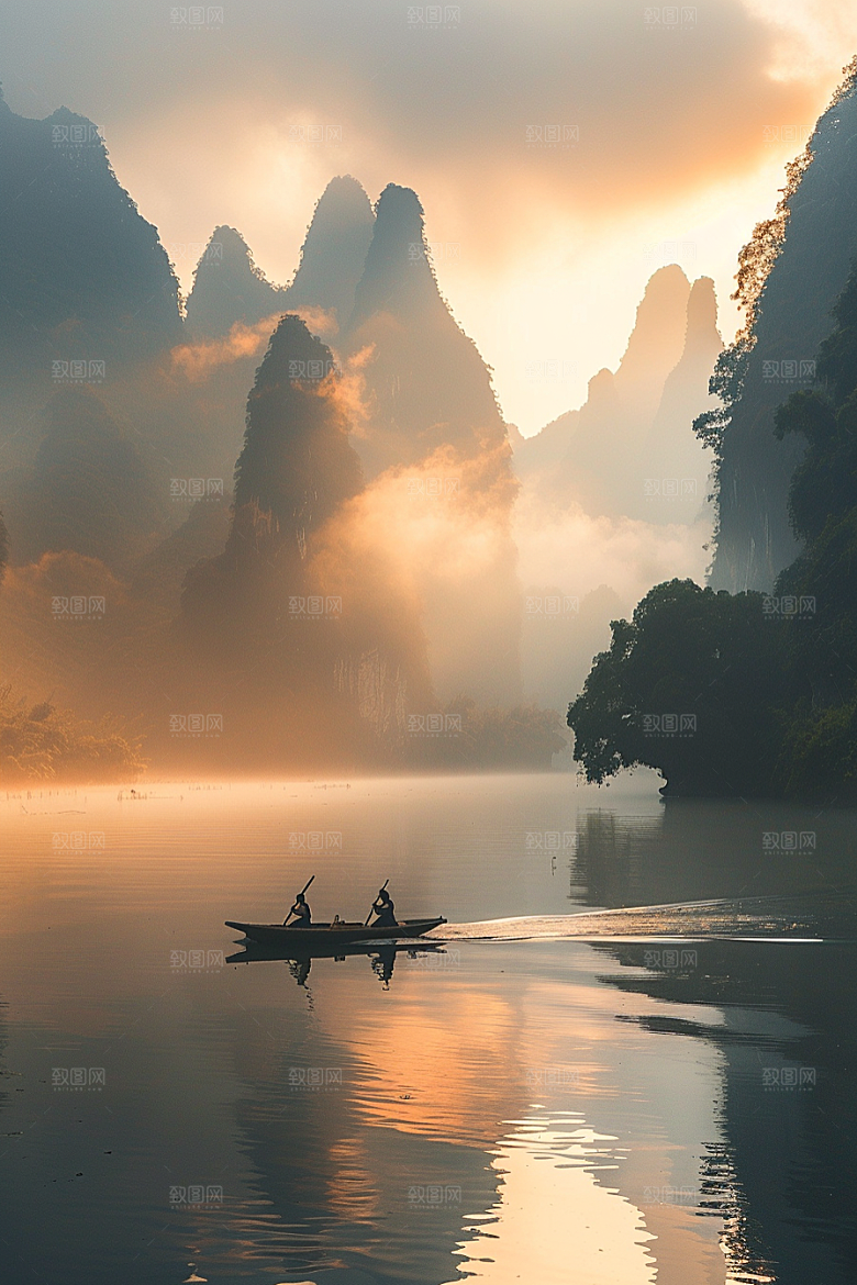落日风光景色自然素材