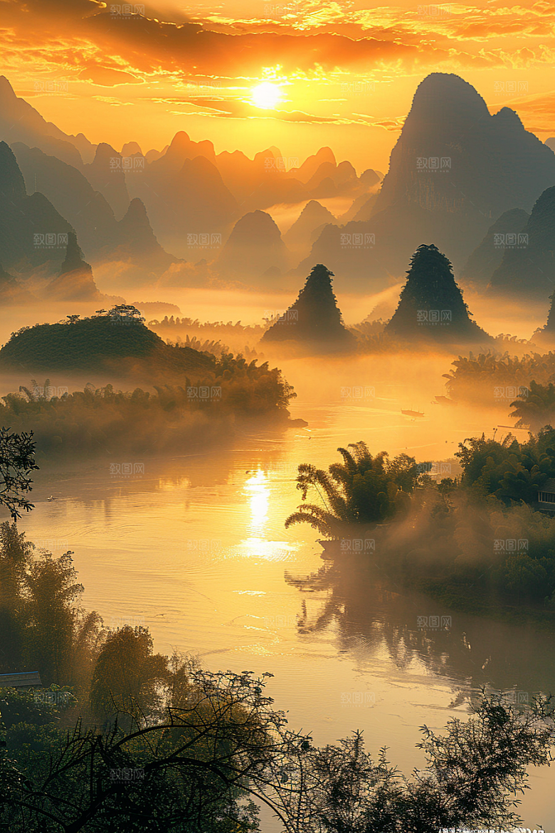 落日风光户外夕阳素材