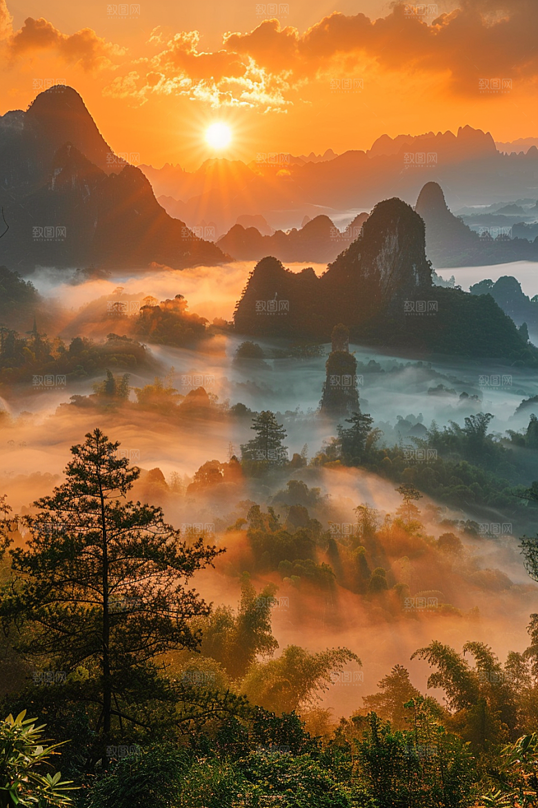 落日风光景色夕阳素材