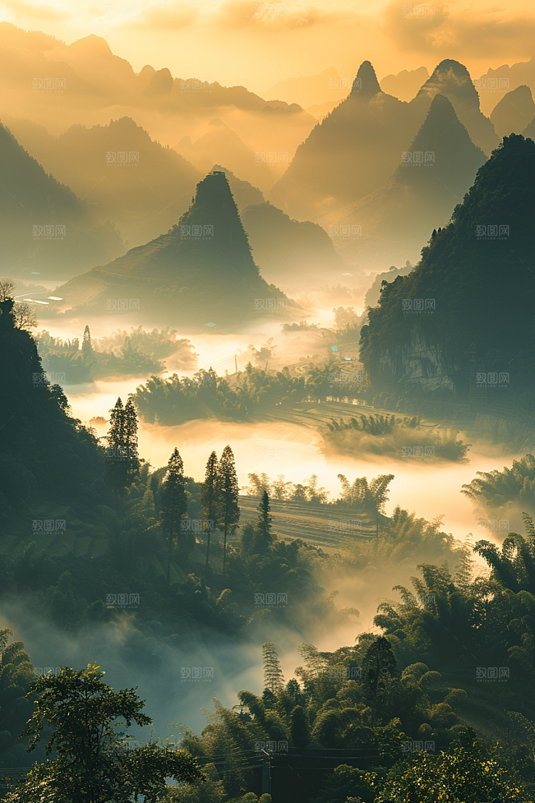 落日风光夕阳景色素材
