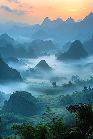 落日风光美景风景素材